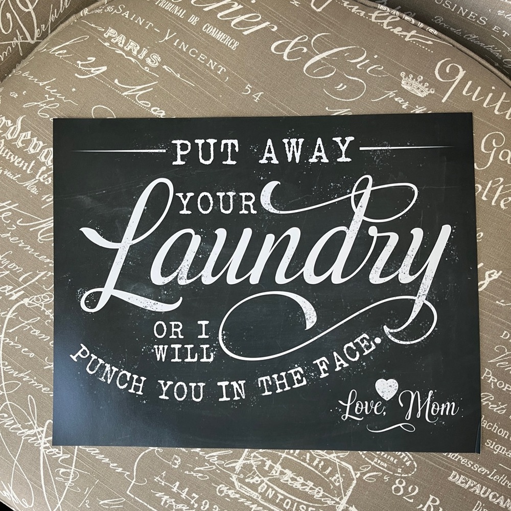 Wall Art Print for Laundry Room
